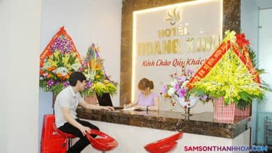 Khu vực quầy lễ tân khách sạn